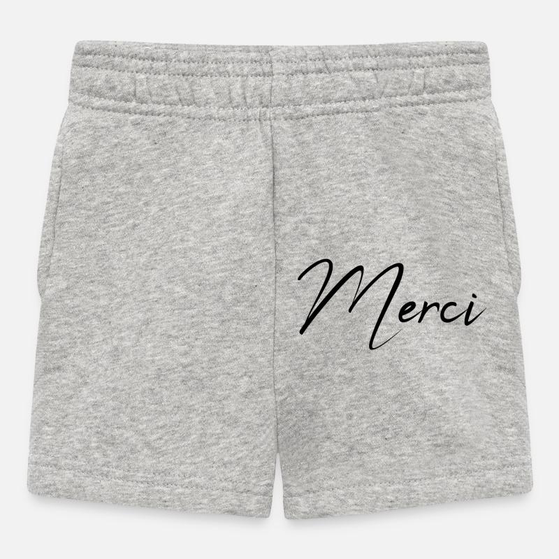 MERCI. MAÎTRESSE. MAÎTRE. MERCI MAÎTRESSE. CADEAU - Short Bébé - gris chiné
