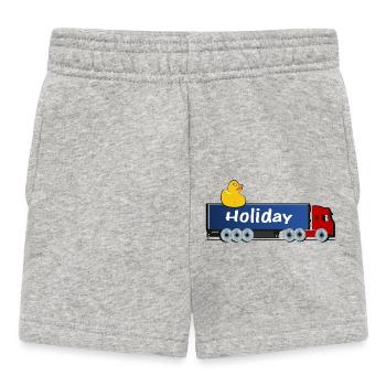 LKW-Urlaub - Baby Shorts - Grau meliert - Vorne