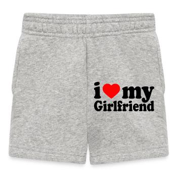 I love my girlfriend - Short Bébé - gris chiné - Devant