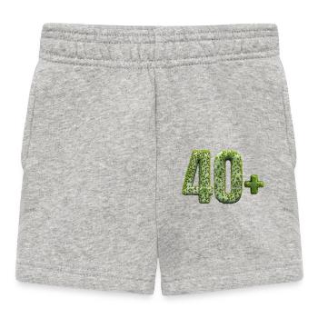 Geburtstag alt 40 + uralt gealtert lustig moosig felsen - Baby Shorts - Grau meliert - Vorne