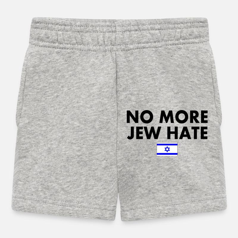 No more jew hate - Short Bébé - gris chiné