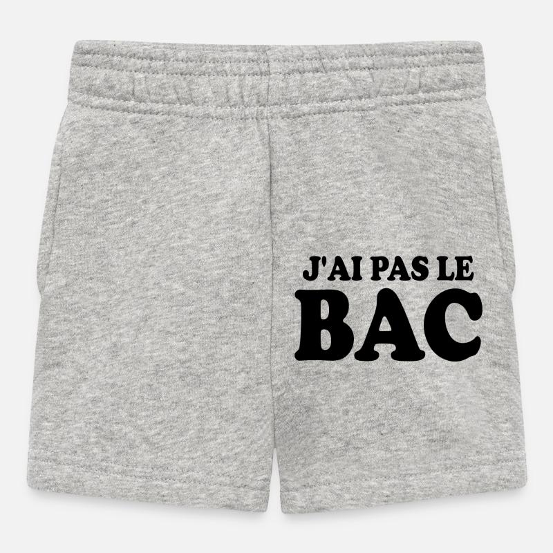 J'ai pas le bac - Short Bébé - gris chiné