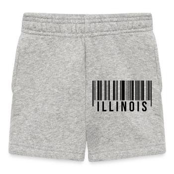 Illinois Barcode - Baby Shorts - Grau meliert - Vorne