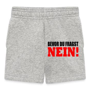 Bevor du fragst nein - Baby Shorts - Grau meliert - Vorne