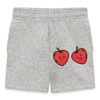 Amis cerises - Short Bébé - gris chiné - Devant