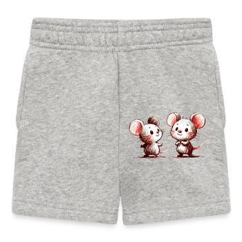 Souris - Short Bébé - gris chiné - Devant
