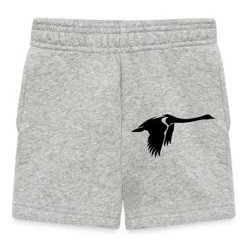 Eleganter fliegender Schwan - Baby Shorts - Grau meliert - Vorne