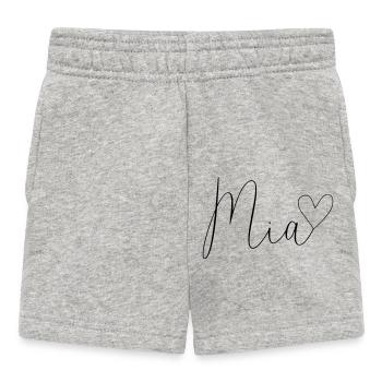 Mia Name Vorname Mädchen - Baby Shorts - Grau meliert - Vorne