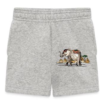 Elefant - Baby Shorts - Grau meliert - Vorne