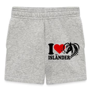 J’adore le cheval islandais - Short Bébé - gris chiné - Devant