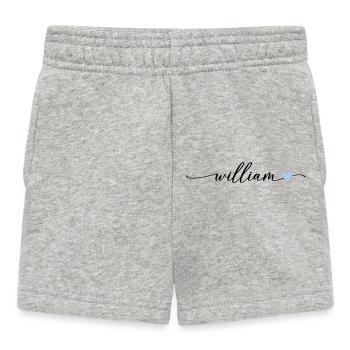 William Name Calligraphie Police - Short Bébé - gris chiné - Devant