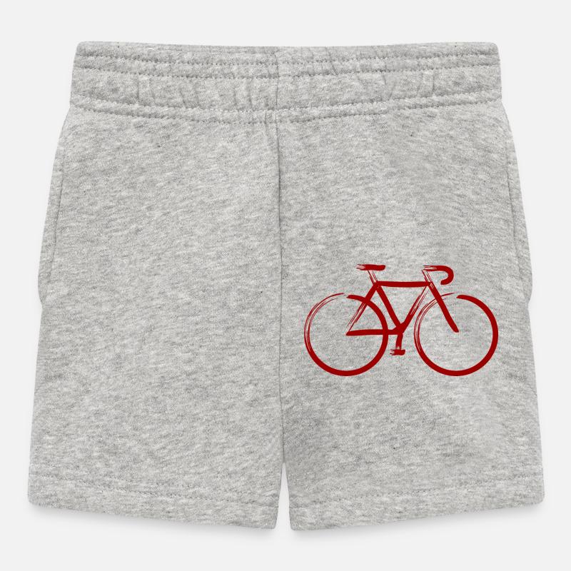 Ruby strokes - Baby Shorts - heather grey