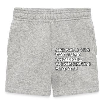 JONE WASTE YORE TOYE MONME YORALL REDIII THE VOICE - Short Bébé - gris chiné - Devant
