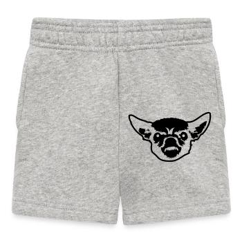 Chihuahua Kleiner Hund Böse Knirschen Nervig Wut - Baby Shorts - Grau meliert - Vorne