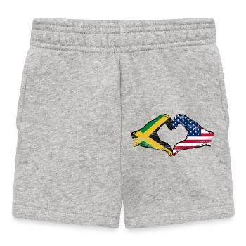 Jamaïque États-Unis Mains Forme de coeur Utilisé - Short Bébé - gris chiné - Devant