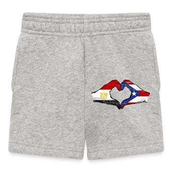 Égypte Porto Rico Mains Forme Coeur Utilisé - Short Bébé - gris chiné - Devant