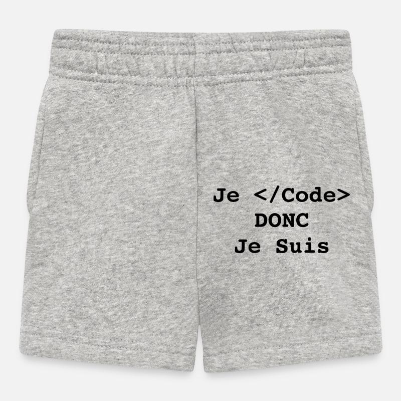 Ich programmiere, also bin ich Informatiker und Programmierer - Baby Shorts - Grau meliert