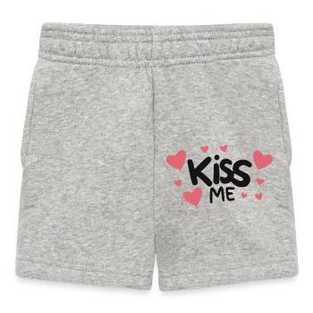 Küss mich - Baby Shorts - Grau meliert - Vorne