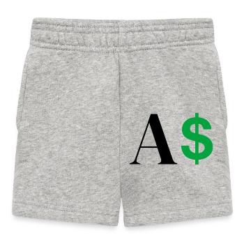 Lettre a dollar - Short Bébé - gris chiné - Devant