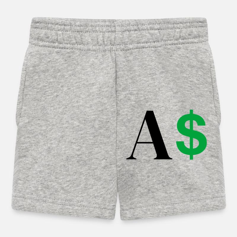 Lettre a dollar - Short Bébé - gris chiné