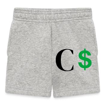 Lettre c dollar - Short Bébé - gris chiné - Devant