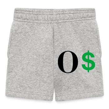 Lettre o dollar - Short Bébé - gris chiné - Devant