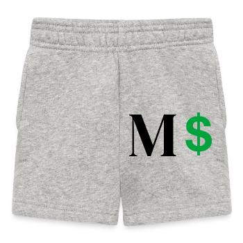 Lettre m dollar - Short Bébé - gris chiné - Devant