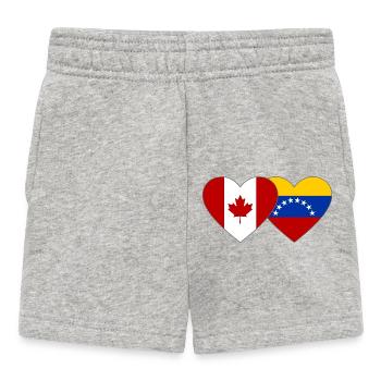 Kanada Venezuela Flagge Herz - Baby Shorts - Grau meliert - Vorne