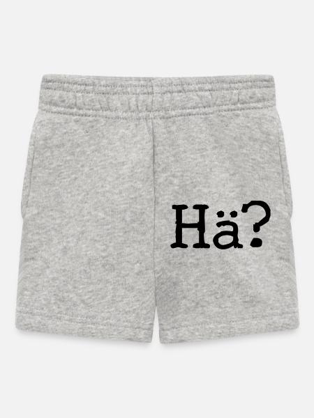 Hä? - Fragezeichen - Ausspruch - Frage - Baby Shorts - Grau meliert
