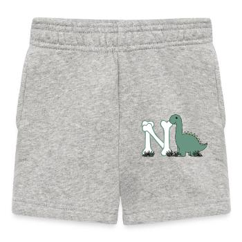 Lettre N - Short Bébé - gris chiné - Devant