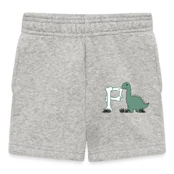 Lettre P - Short Bébé - gris chiné - Devant