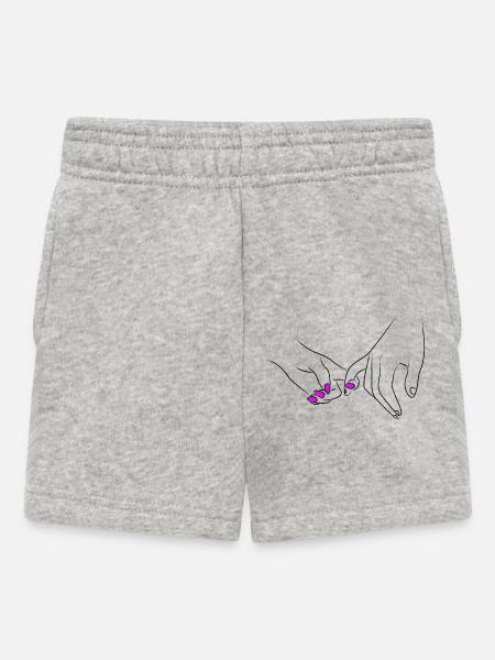 Händchen Halten Pärchen Romantisch - Baby Shorts - Grau meliert