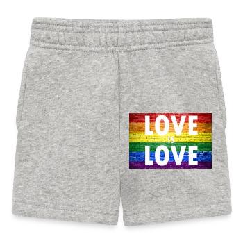 L'amour est l'amour Gay Pride - Short Bébé - gris chiné - Devant