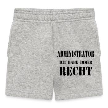 Administrator - Baby Shorts - Grau meliert - Vorne