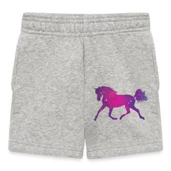 Silhouette de cheval Galaxy Space Universe - Short Bébé - gris chiné - Devant
