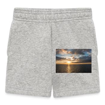 Sunset on the sea - Baby Shorts - heather grey - Front