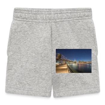 Panoramic View Brooklyn Bridge and Skyline - Baby Shorts - Grau meliert - Vorne