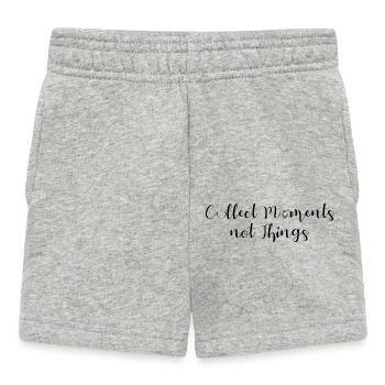 Collect moments not things - Baby Shorts - heather grey - Front