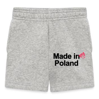 Fingerprint Made in Poland poster - Baby Shorts - heather grey - Front