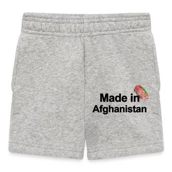 Affiche d'empreintes digitales Made in Afghanistan - Short Bébé - gris chiné - Devant