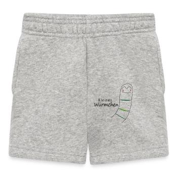 Kleines Würmchen - Baby Shorts - Grau meliert - Vorne