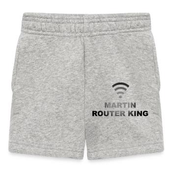 Martin Router King logo pun lettering - Baby Shorts - Grau meliert - Vorne