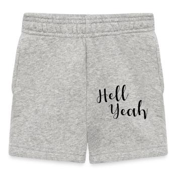 Hell yeah lettering - Baby Shorts - heather grey - Front