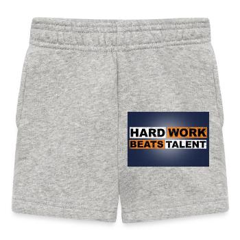 Le travail acharné bat la citation de motivation de talent - Short Bébé - gris chiné - Devant