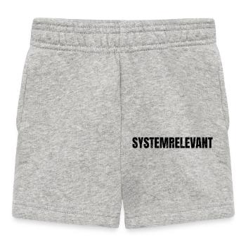 Systemrelevant vintage - Baby Shorts - Grau meliert - Vorne