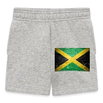 Jamaica jamaican Flag Graffiti on Brick Wall - Baby Shorts - Grau meliert - Vorne