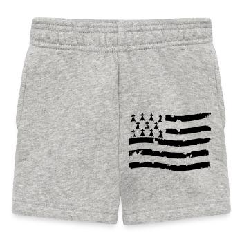 drapeau breton - Short Bébé - gris chiné - Devant