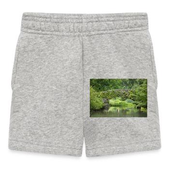 New York Gapstow Bridge Central Park Manhattan - Baby Shorts - Grau meliert - Vorne