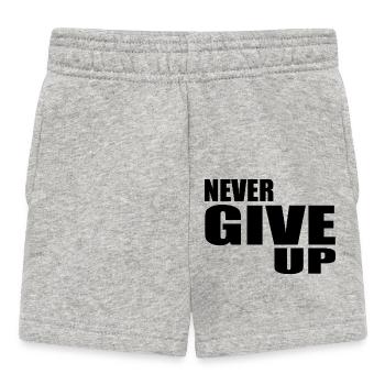 Never give up - Short Bébé - gris chiné - Devant