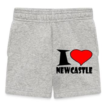 I love Newcastle - Baby Shorts - heather grey - Front